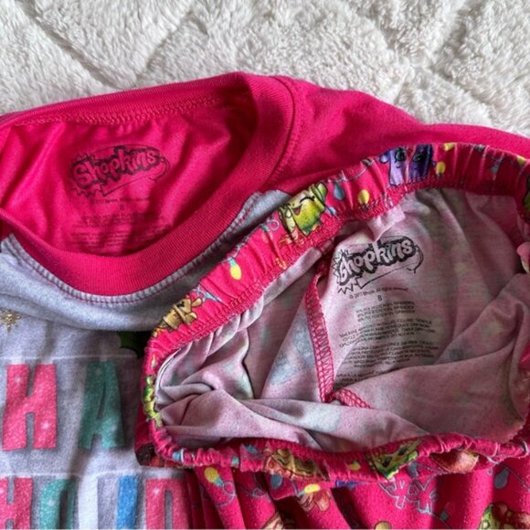 Shopkins | Girls Two Piece "Happy Holidays" Christmas Pajama Set | Size 8 - Picture 9 of 9
